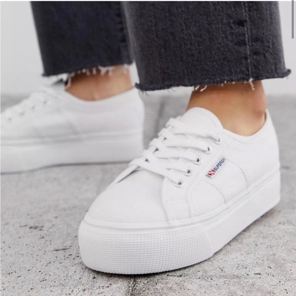 SUPERGA 2790 white platform sneakers - Picture 1 of 10